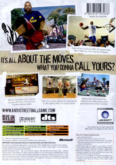 AND1 Streetball box back