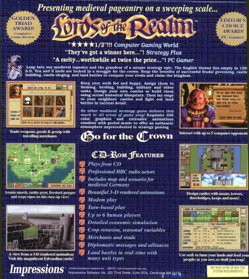 Lords of the Realm box back