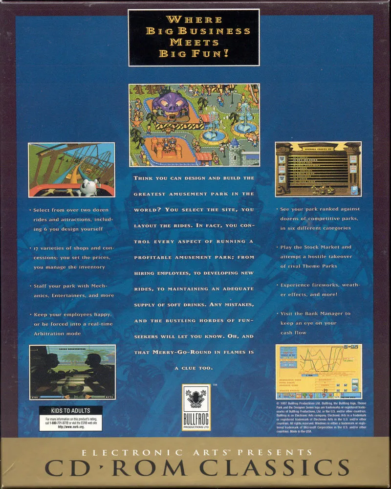 Theme Park box back