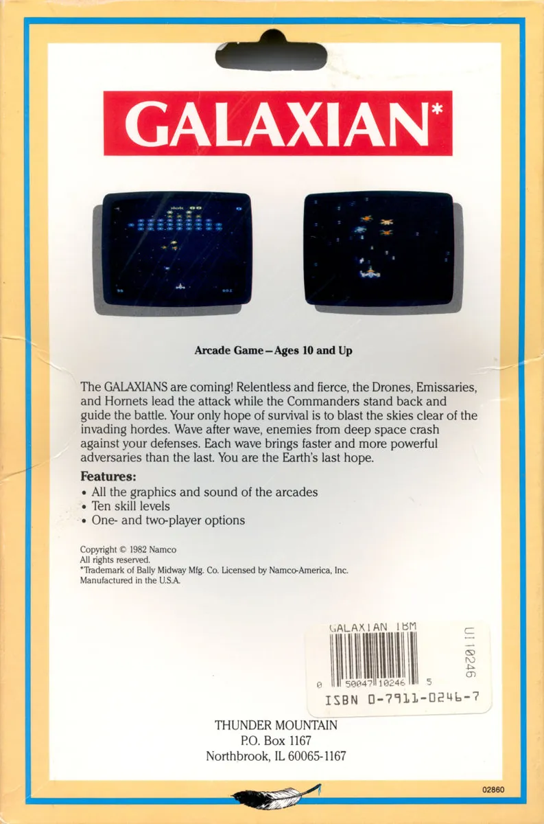 Galaxian box back