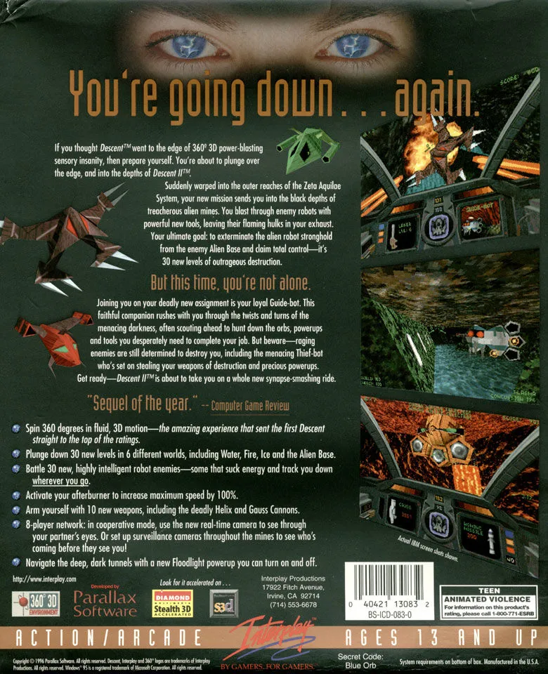 Descent II box back