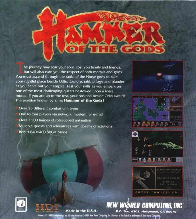 Hammer of the Gods box back