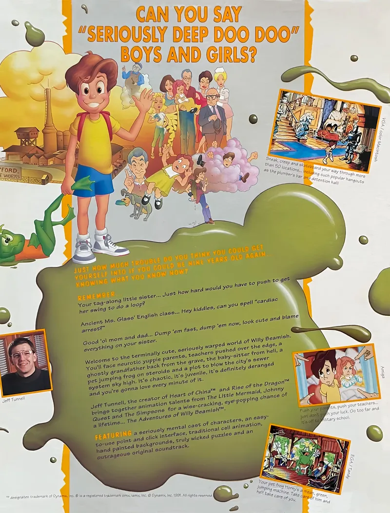 Backdrop artwork for The Adventures of Willy Beamish