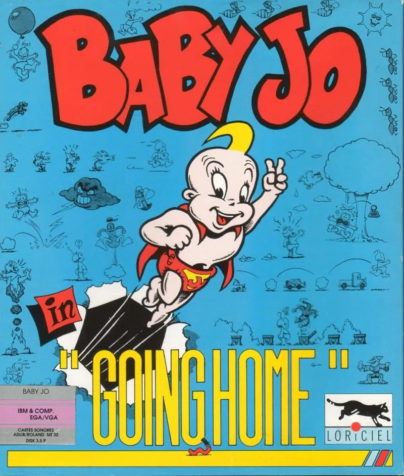 Baby Jo in "Going Home" cover art for MS-DOS