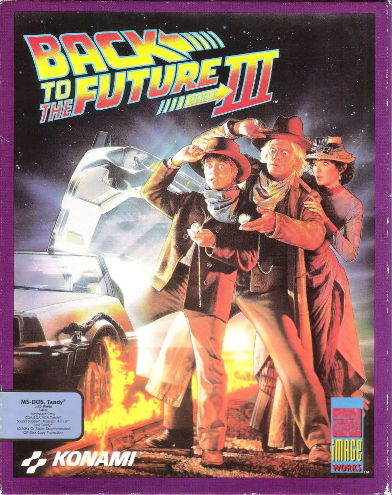 Back to the Future Part III cover art for MS-DOS