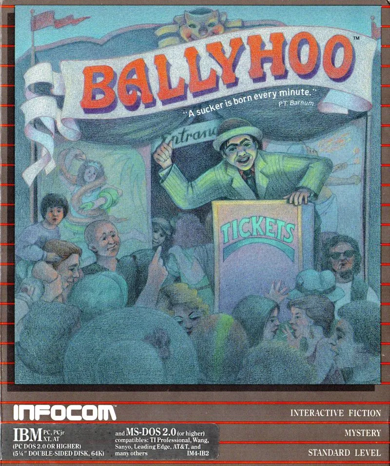 Ballyhoo cover art for MS-DOS