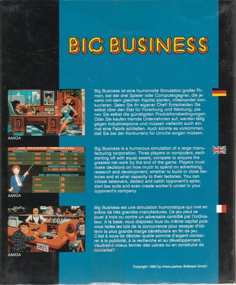 Big Business box back