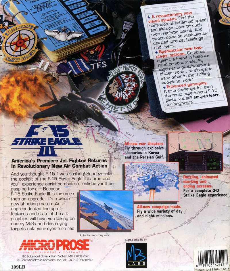 F-15 Strike Eagle III box back