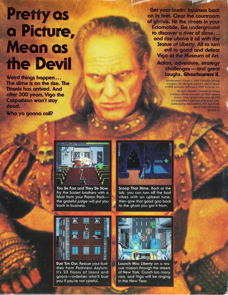 Ghostbusters II box back