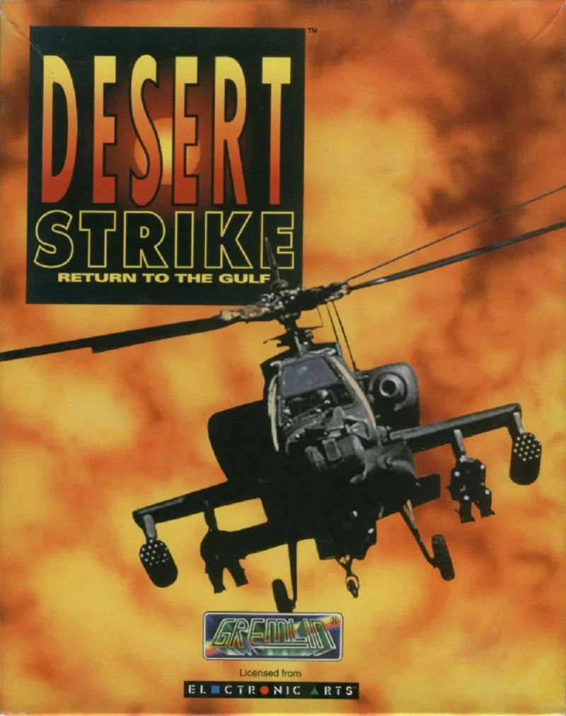Desert Strike: Return to the Gulf cover art for MS-DOS
