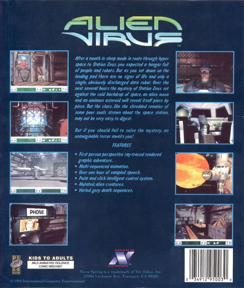 Alien Virus box back