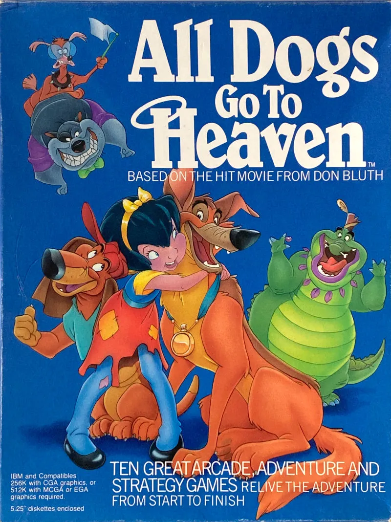 All Dogs Go to Heaven cover art for MS-DOS