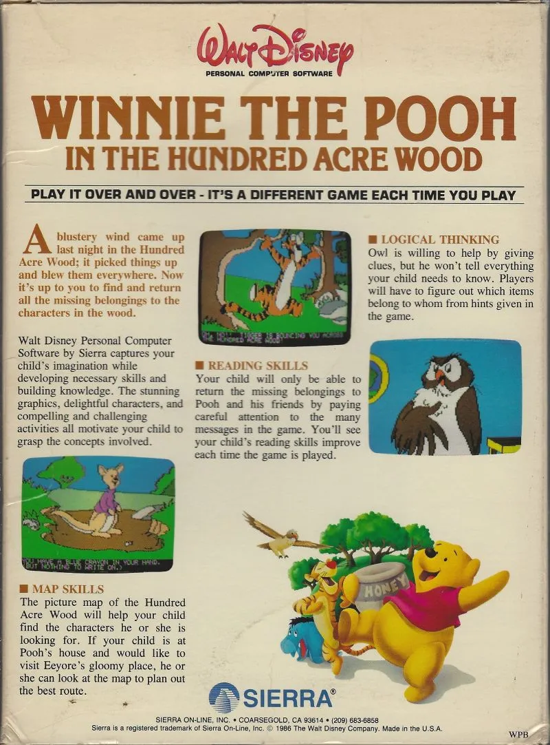 Backdrop artwork for Winnie the Pooh in the Hundred Acre Wood