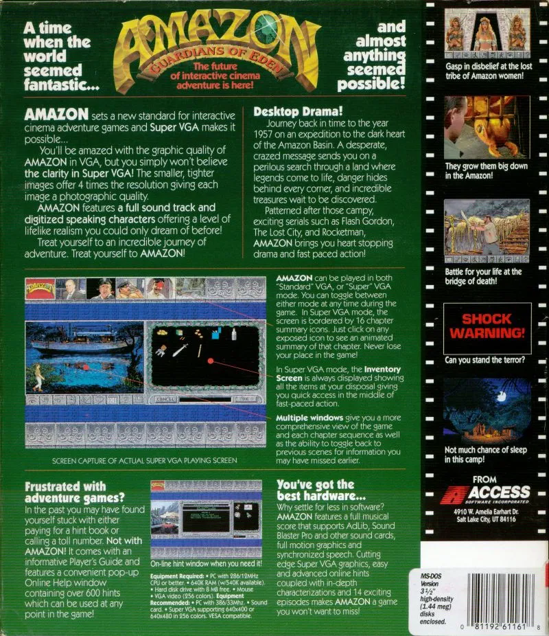 Amazon: Guardians of Eden box back