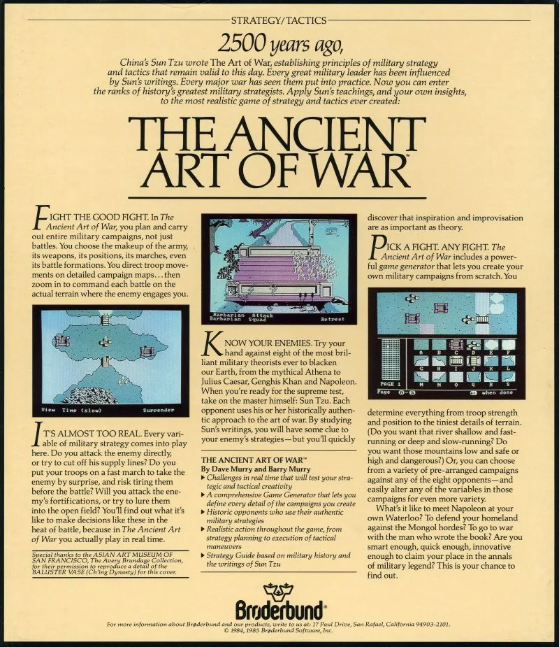 Backdrop artwork for The Ancient Art of War