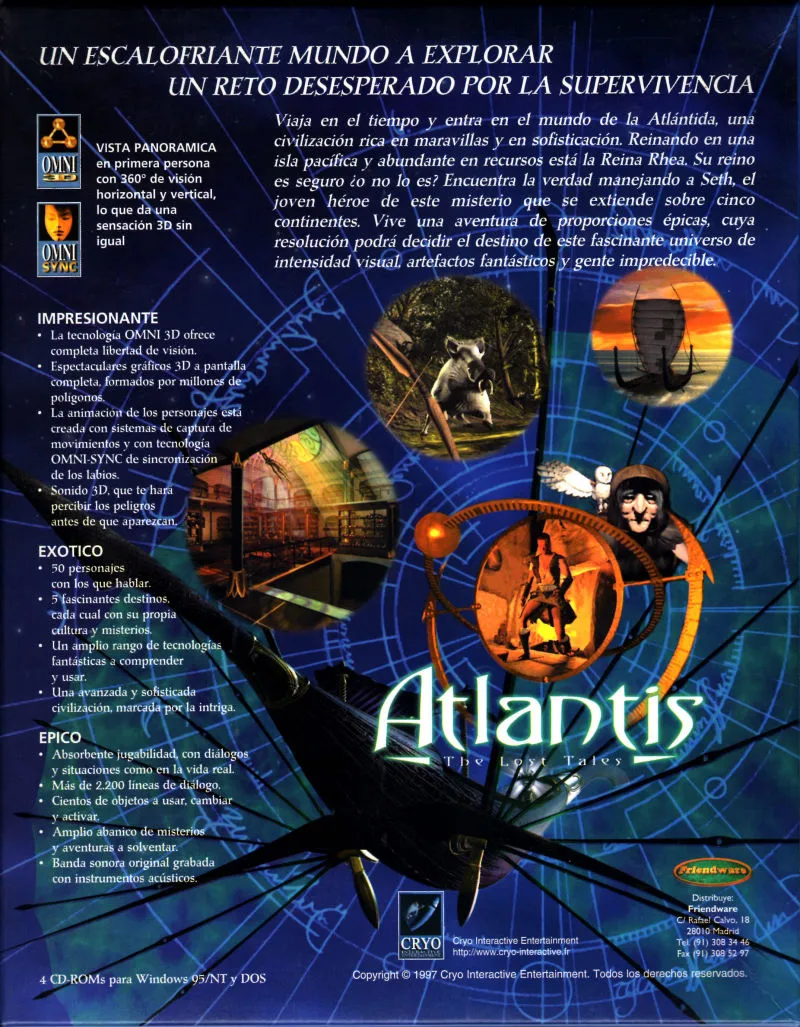 Atlantis: The Lost Tales box back