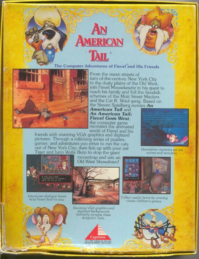 An American Tail: Fievel Goes West box back