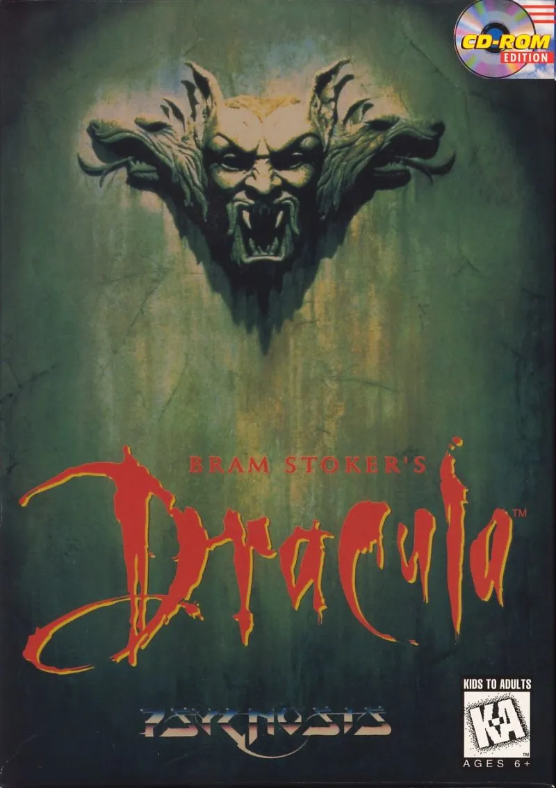 Bram Stoker's Dracula cover art for MS-DOS