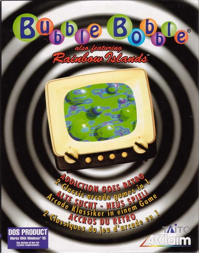 Backdrop artwork for Bubble Bobble also featuring Rainbow Islands