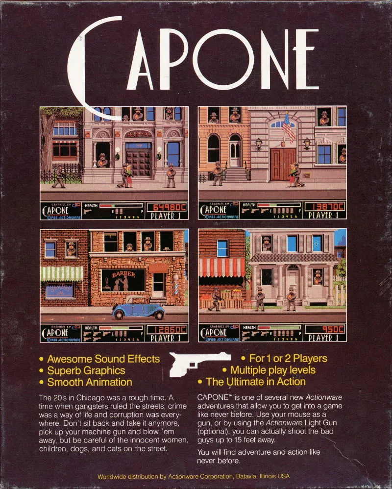 Capone box back