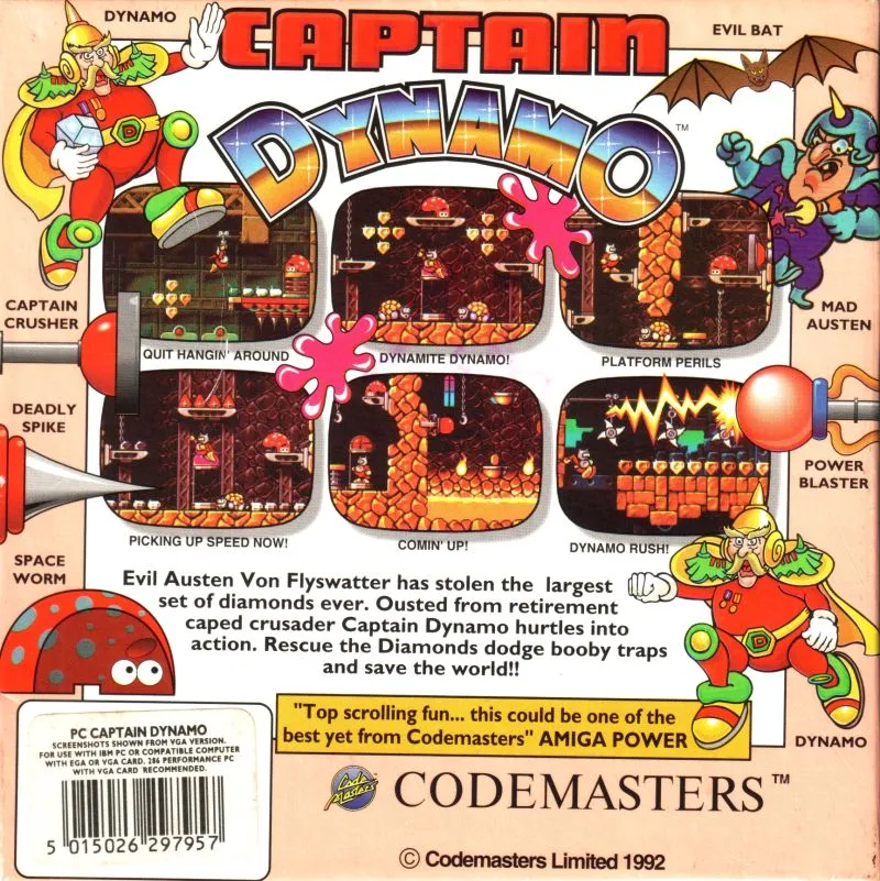 Captain Dynamo box back