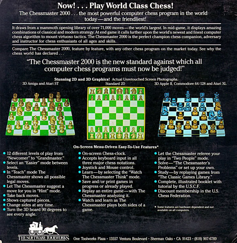 Backdrop artwork for The Chessmaster 2000