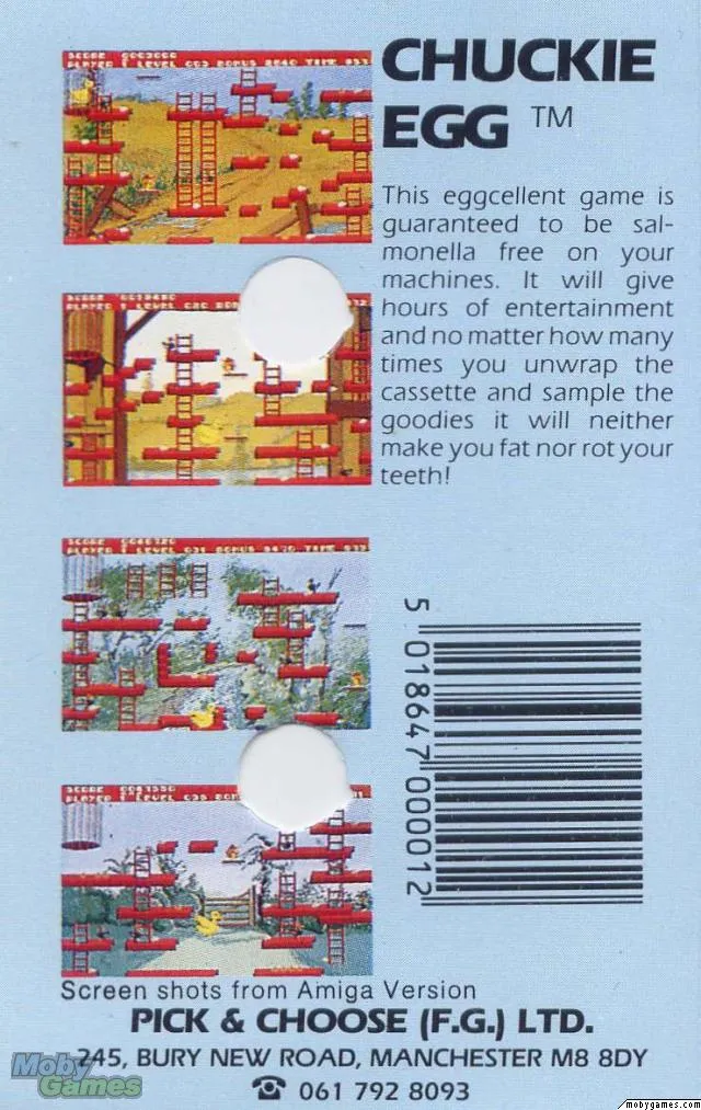 Chuckie Egg box back