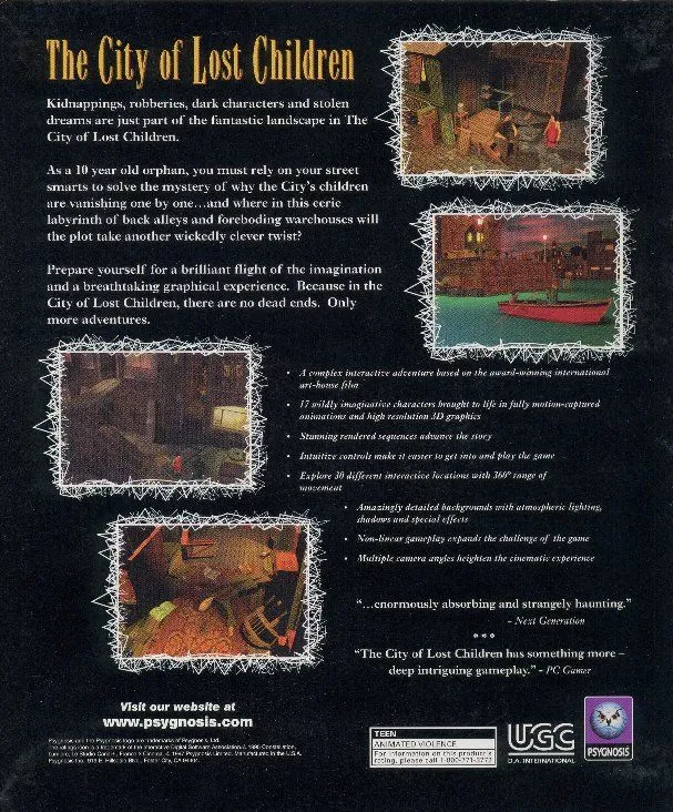 Backdrop artwork for The City of Lost Children