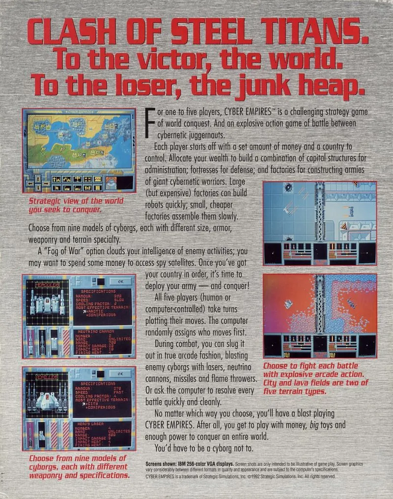 Cyber Empires box back