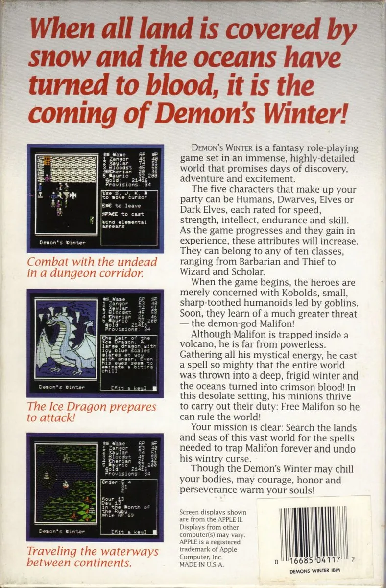 Demon's Winter box back
