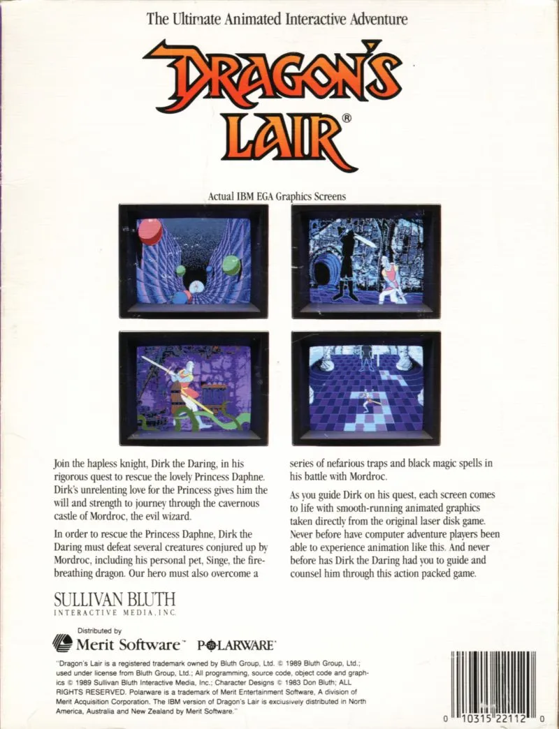 Dragon's Lair box back