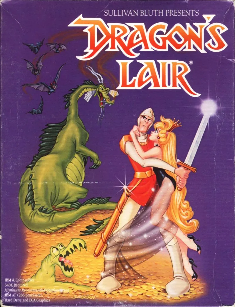 Dragon's Lair cover art for MS-DOS