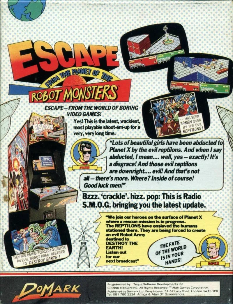 Escape from the Planet of the Robot Monsters box back