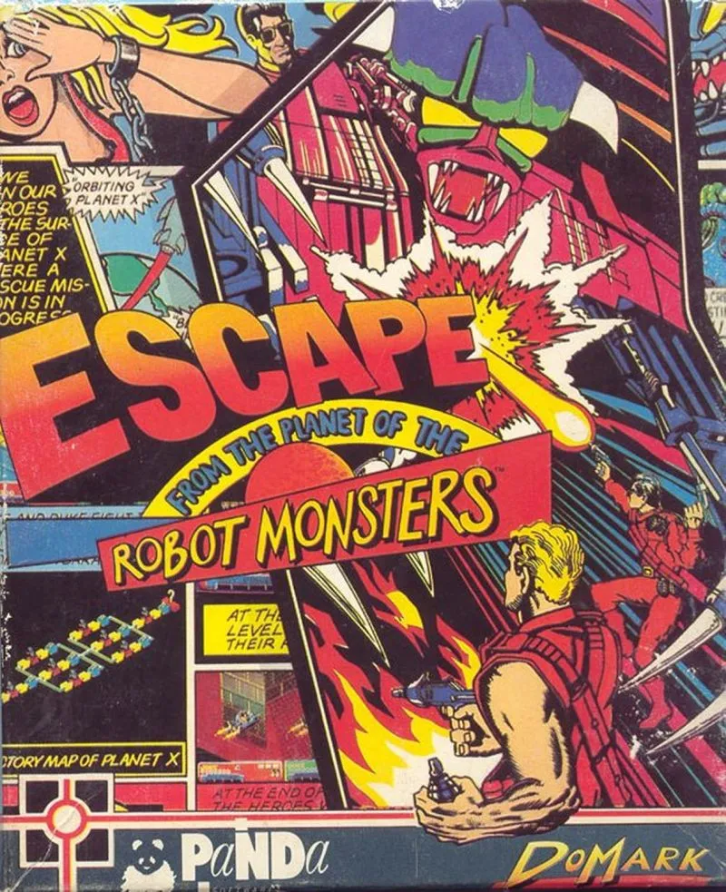 Backdrop artwork for Escape from the Planet of the Robot Monsters