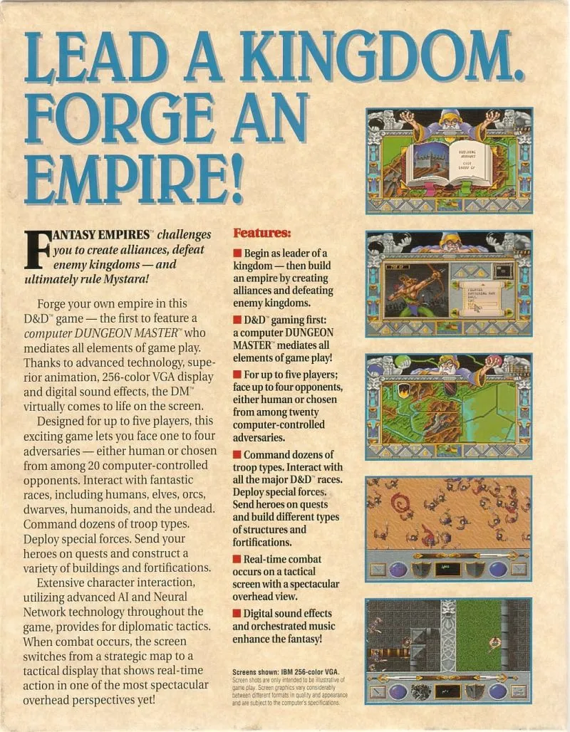 Fantasy Empires box back