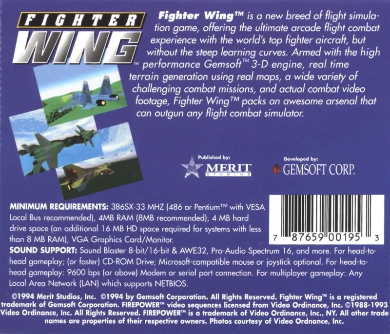 Fighter Wing box back