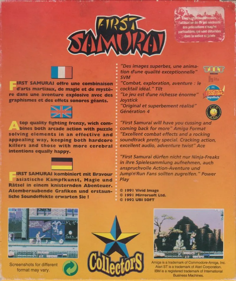 First Samurai box back