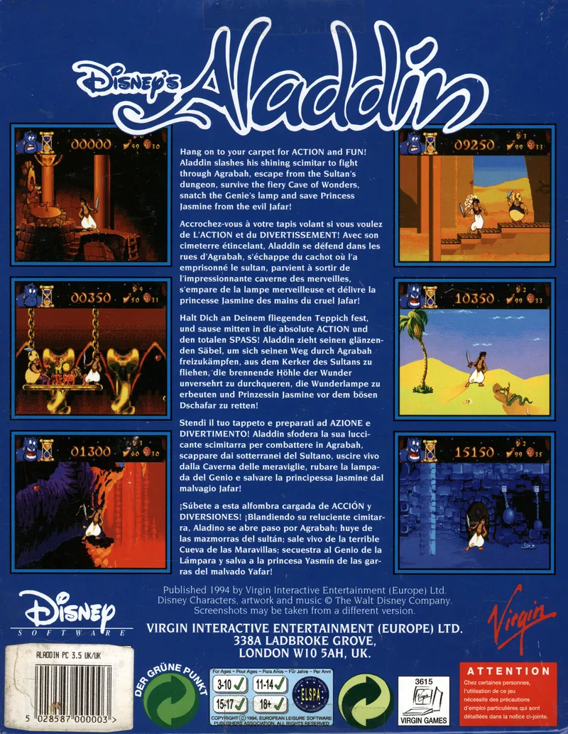 Disney's Aladdin box back