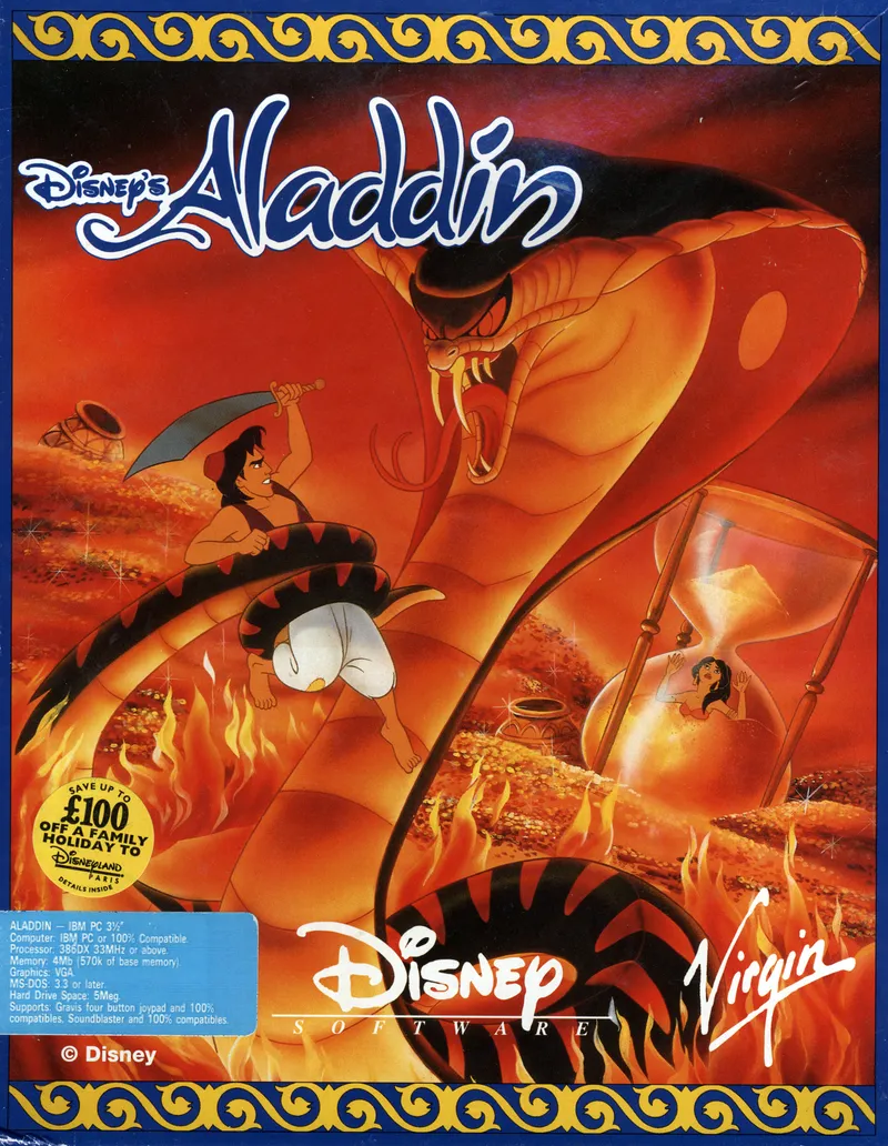 Disney's Aladdin cover art for MS-DOS