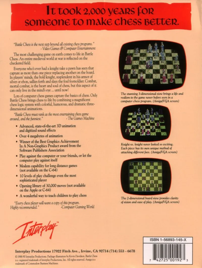 Battle Chess box back