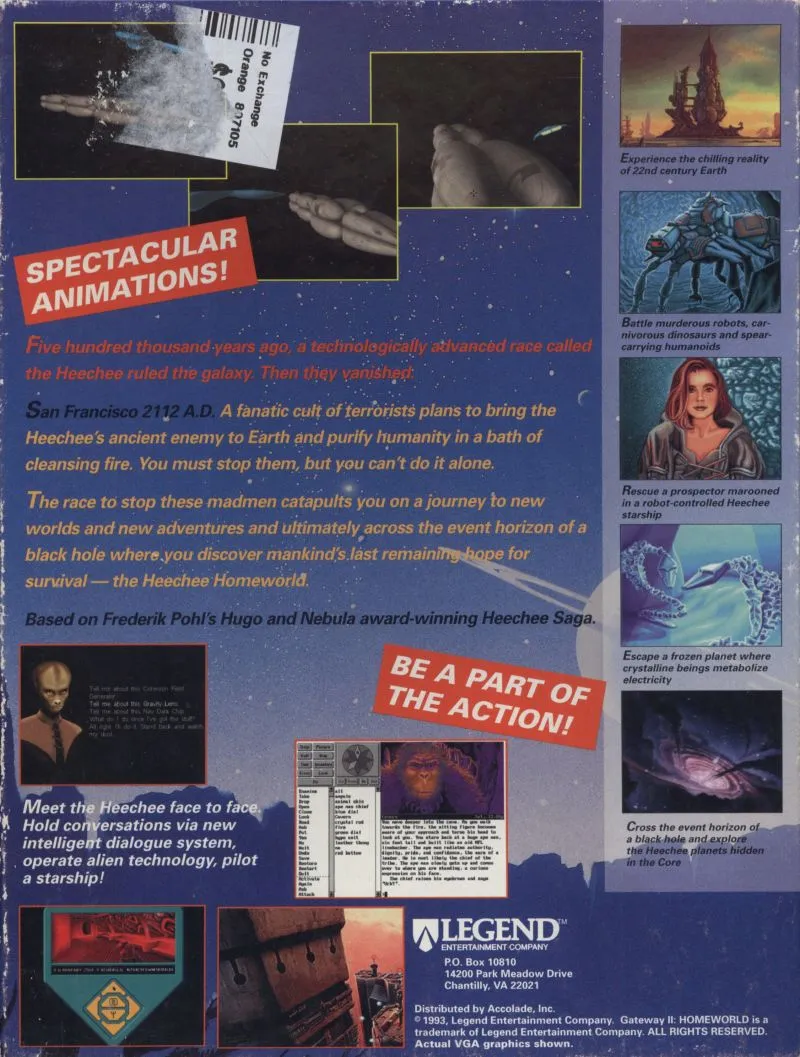 Gateway II: Homeworld box back
