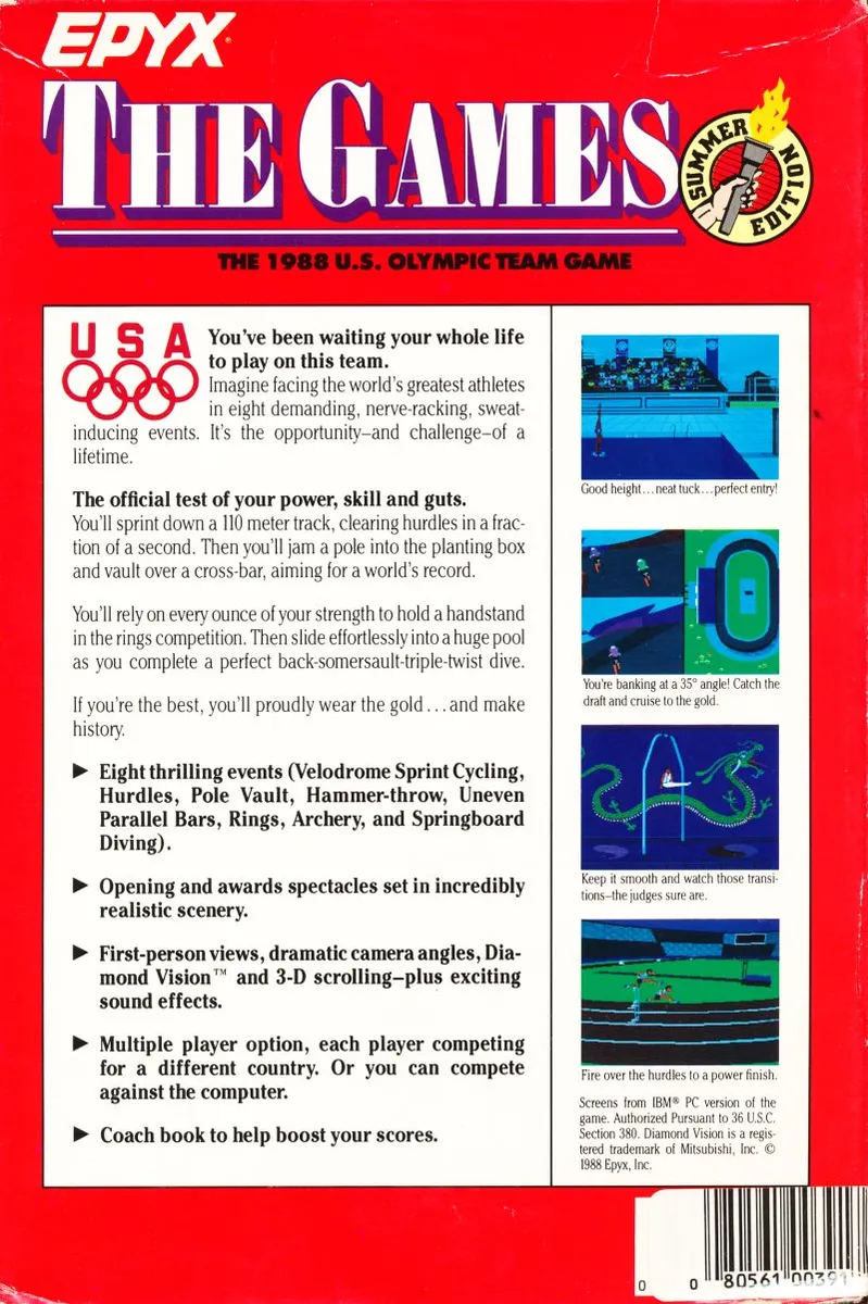 The Games: Summer Edition box back