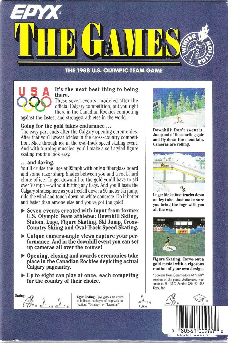 The Games: Winter Edition box back