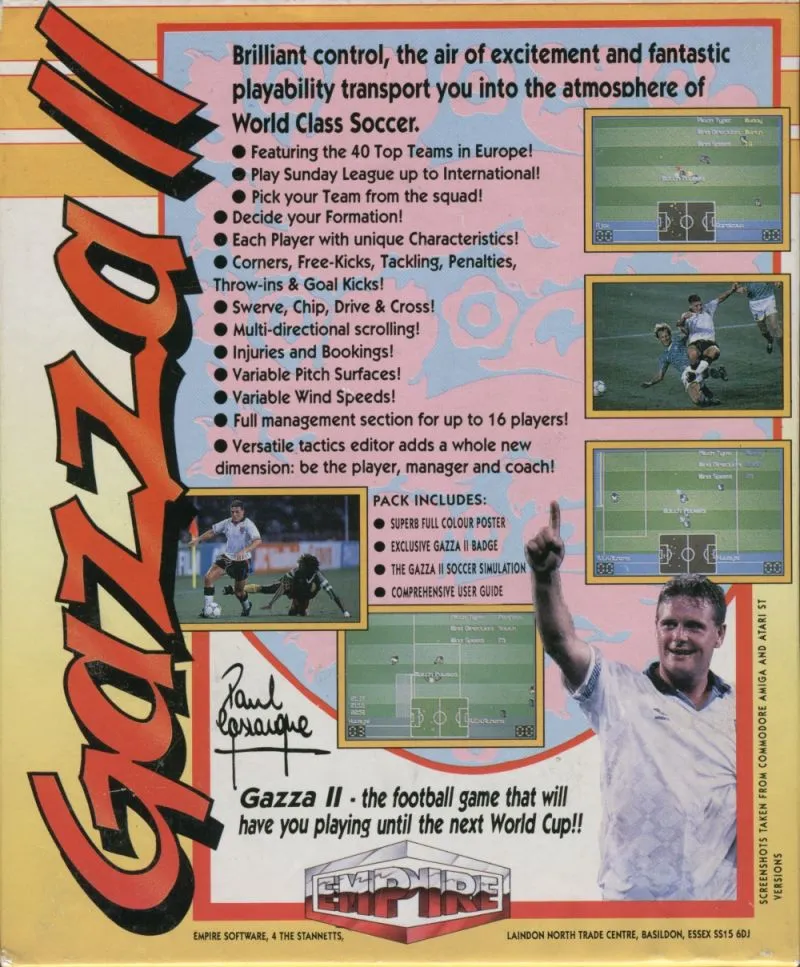 Gazza II box back