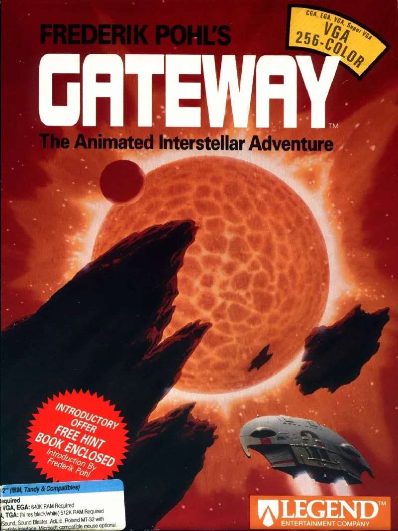 Frederik Pohl's Gateway cover art for MS-DOS
