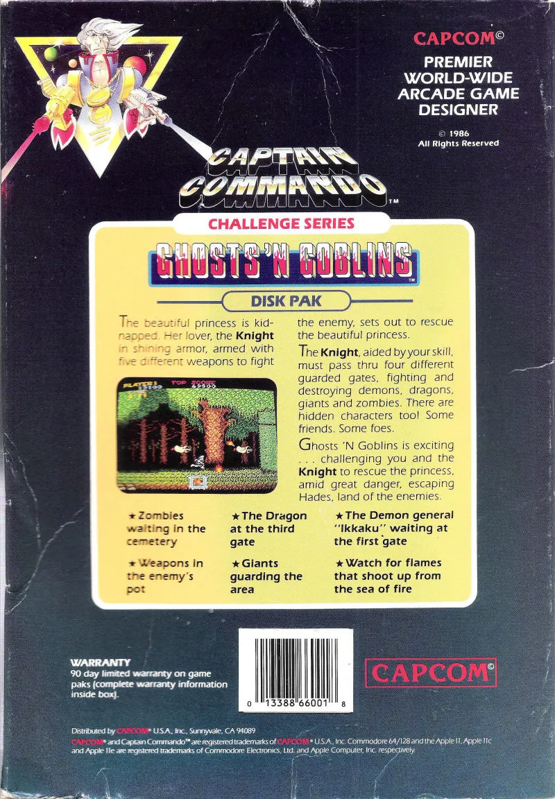 Ghosts 'n Goblins box back