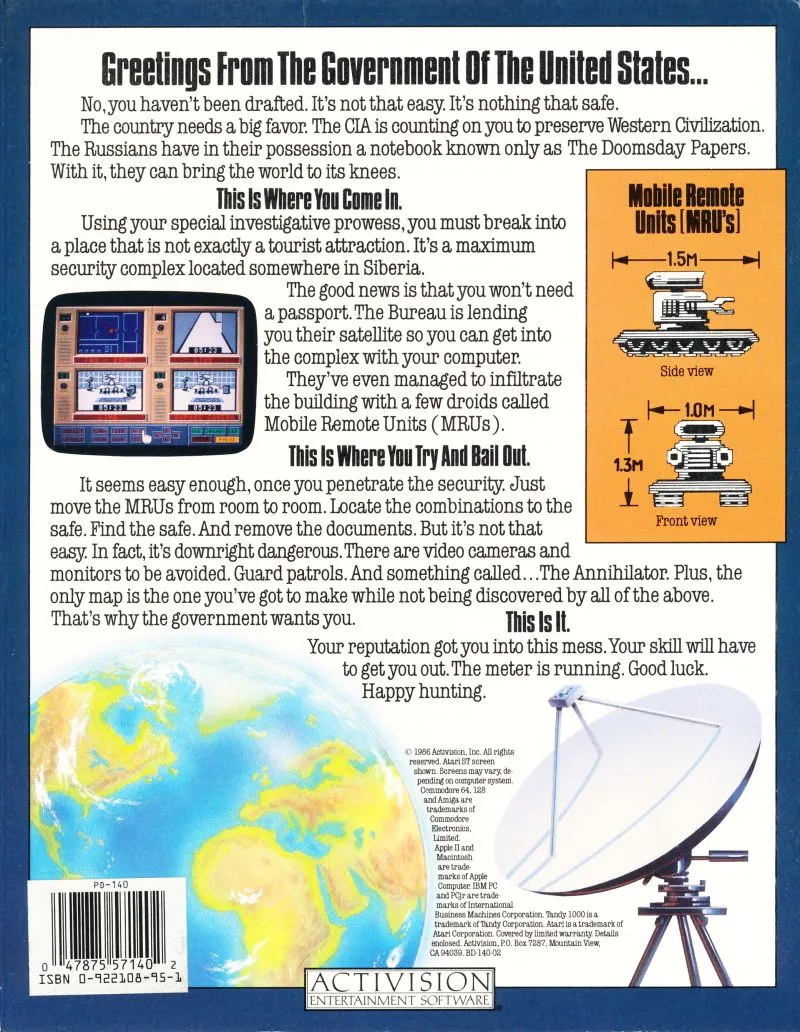Hacker II: The Doomsday Papers box back