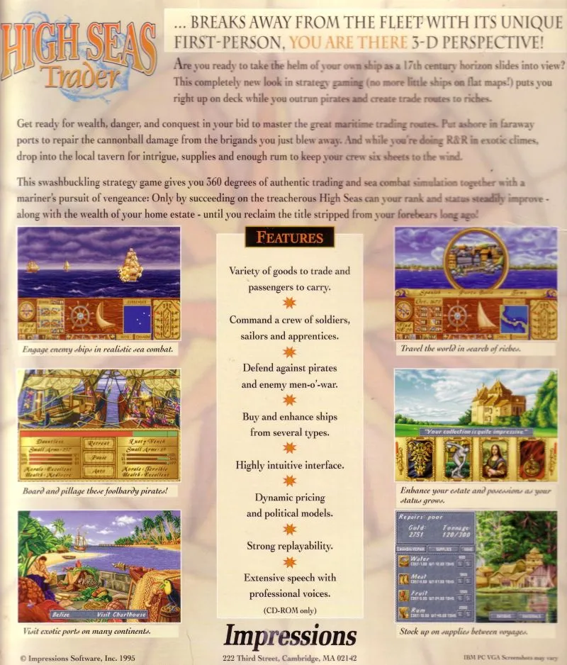 High Seas Trader box back