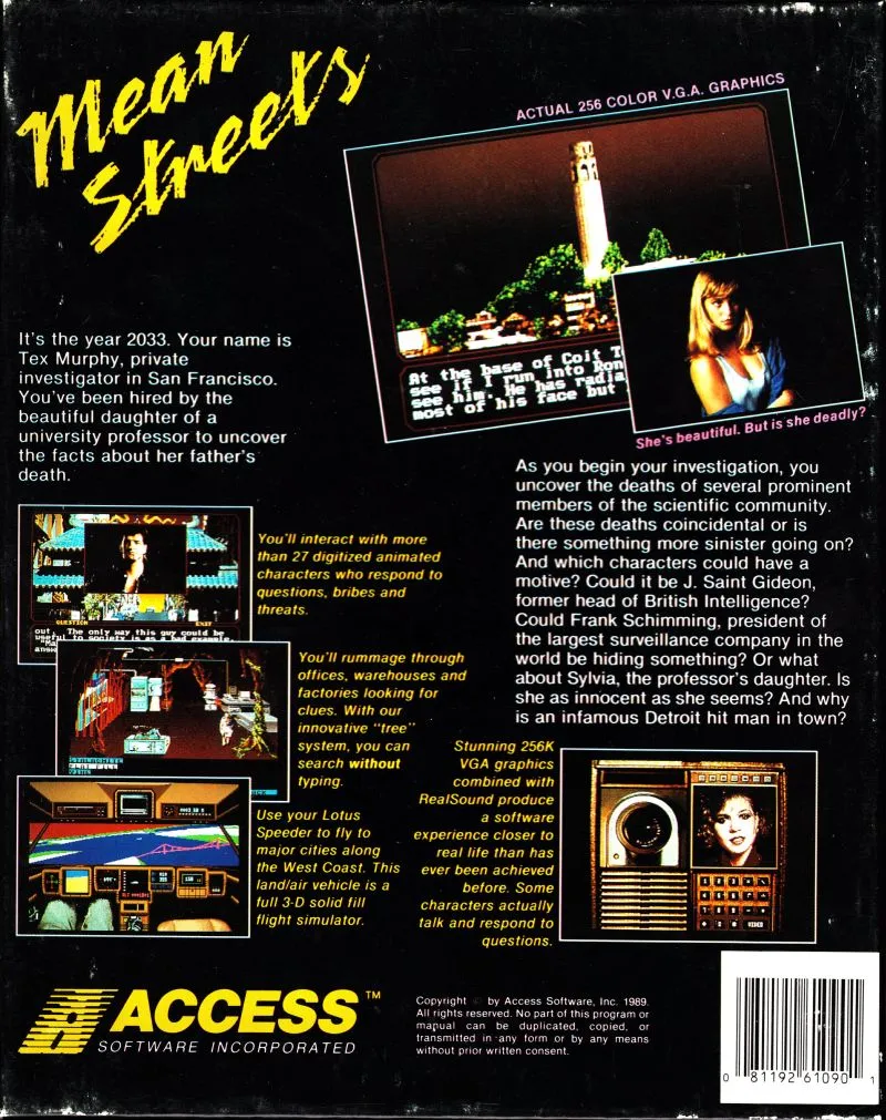 Mean Streets box back