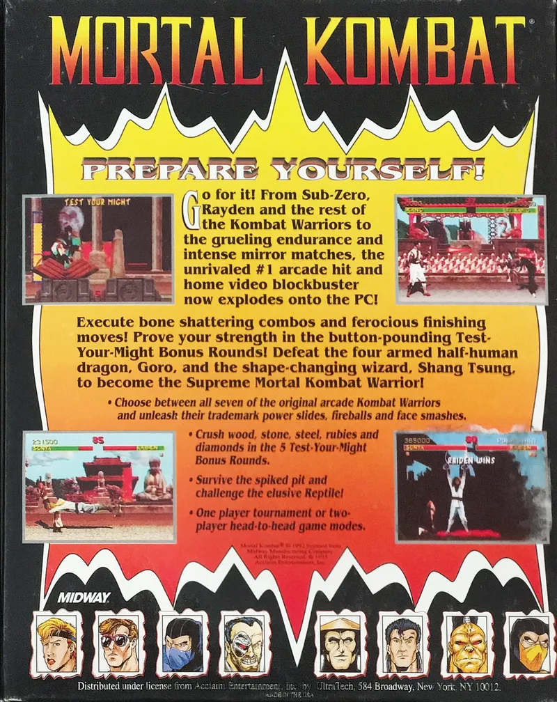 Mortal Kombat box back